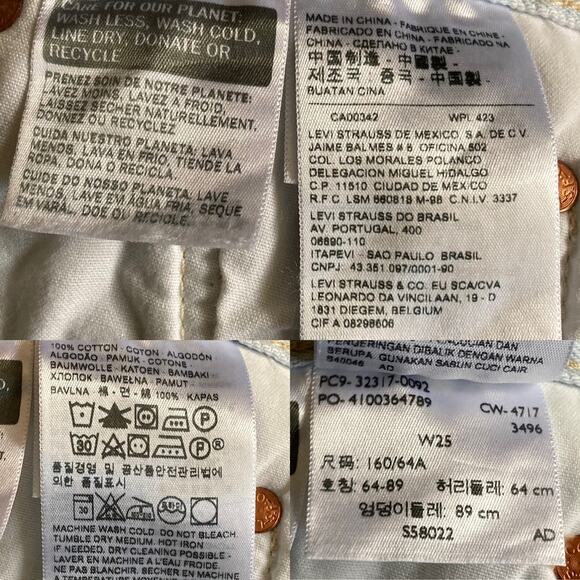 Levi’s Women’s 501 Denim Shorts Button Fly Ripped Distressed Jean Better Love 26 - Picture 9 of 16